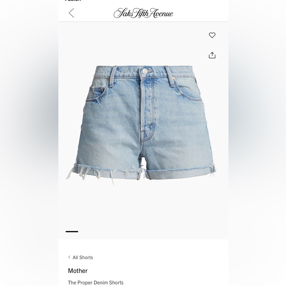 MOTHER THE PROPER SHORT size 30. Great condition.